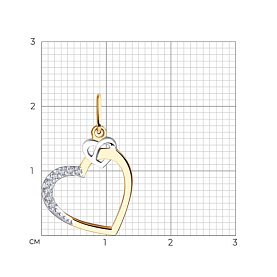 Подвеска Diamant - Золото 585, Фианит (арт. 51-130-00871-1)
