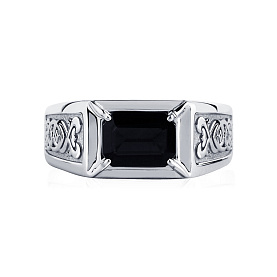 Кольцо Platinum Lab. - Платина 950, Оникс (арт. ПК-070-01)