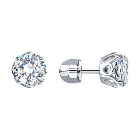 Серьги SOKOLOV - Серебро 925, Фианит (арт. 94025228)