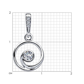 Подвеска SOKOLOV - Серебро 925, Фианит (арт. 94032311)