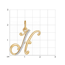 Подвеска SOKOLOV - Золото 585, Фианит (арт. 034536)