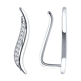 Серьги SOKOLOV - Серебро 925, Фианит (арт. 94021850)