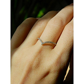 Кольцо Галатея - Серебро 925, Фианит (арт. 2818.1)