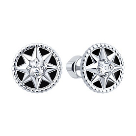 Серьги SOKOLOV - Серебро 925, Фианит, Эмаль (арт. 94027123)