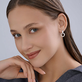 Серьги SOKOLOV - Серебро 925, Фианит (арт. 94027215)