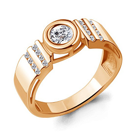 Кольцо Аквамарин - Серебро 925, Фианит (арт. 69161А.6)