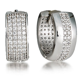 Серьги Галатея - Серебро 925, Фианит (арт. 3293.1)