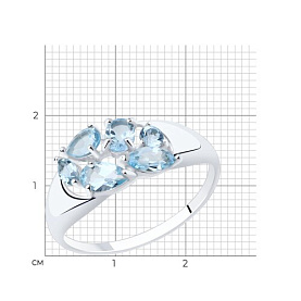 Кольцо Diamant - Серебро 925, Топаз (арт. 94-310-00685-1)