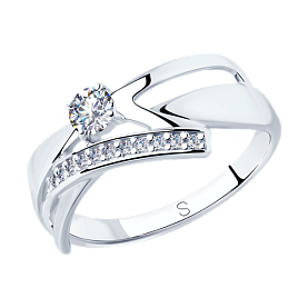 Кольцо SOKOLOV - Серебро 925, Фианит (арт. 94012823)