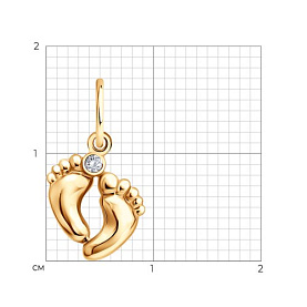 Подвеска SOKOLOV - Золото 585, Фианит (арт. 036916)