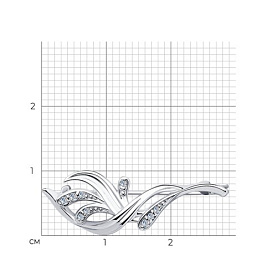 Брошь SOKOLOV - Серебро 925, Фианит (арт. 94040060)