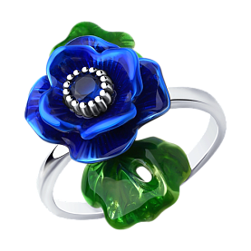 Кольцо SOKOLOV - Серебро 925, Фианит, Эмаль (арт. 94013134)