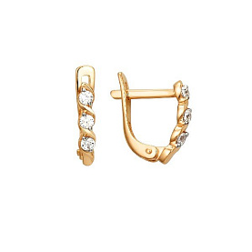 Серьги ЮФ Династия - Золото 375, Фианит (арт. 000552-5102)