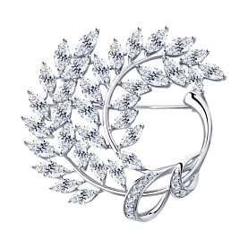 Брошь Diamant - Серебро 925, Фианит (арт. 94-140-00486-1)