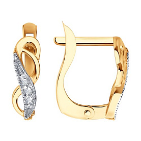 Серьги SOKOLOV - Золото 585, Фианит (арт. 0200512)