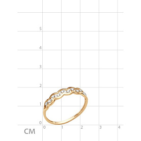 Кольцо ЮФ Династия - Золото 585, Фианит (арт. 000671-1102)