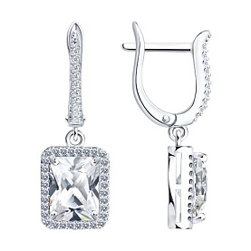 Серьги SOKOLOV - Серебро 925, Фианит (арт. 94026238-91)