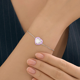 Браслет SOKOLOV - Серебро 925, Фианит, Эмаль (арт. 94051531)