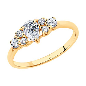 Кольцо SOKOLOV - Серебро 925, Фианит (арт. 93010408)