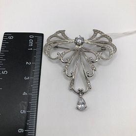 Брошь Мастер Клио - Серебро 925, Фианит (арт. 800122)