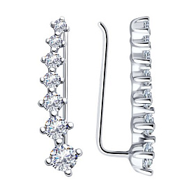 Серьги SOKOLOV - Серебро 925, Фианит (арт. 94025939)