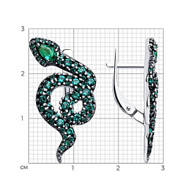 Серьги SOKOLOV - Серебро 925, Фианит (арт. 94025284)