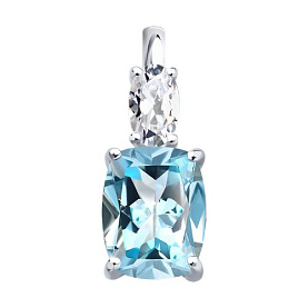 Подвеска SOKOLOV - Серебро 925, Топаз, Фианит (арт. 92030821)