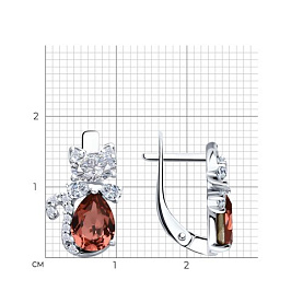 Серьги SOKOLOV - Серебро 925, Swarovski (арт. 94026667)