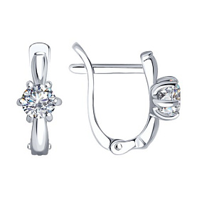 Серьги SOKOLOV - Серебро 925, Фианит (арт. 94025225)