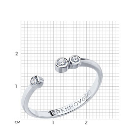 Кольцо SOKOLOV - Серебро 925, Фианит (арт. 94012652)