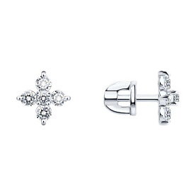 Серьги SOKOLOV - Золото 585, Фианит (арт. 0200938-3)