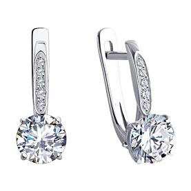 Серьги SOKOLOV - Золото 585, Фианит (арт. 029647-3)