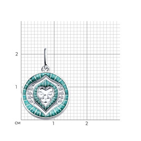 Подвеска Diamant - Серебро 925, Фианит, Эмаль (арт. 94-130-02355-1)