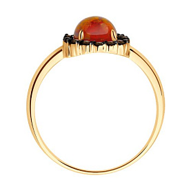 Кольцо Diamant - Золото 585, Раухтопаз, Янтарь (арт. 51-310-02323-1)