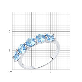 Кольцо Diamant - Серебро 925, Топаз (арт. 94-310-00588-1)
