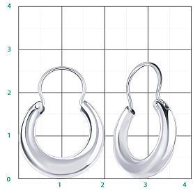 Серьги Атолл - Серебро 925 (арт. 20192-925)