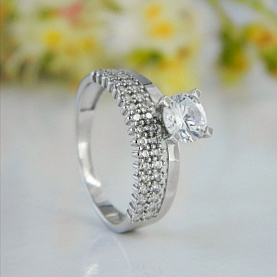 Кольцо Галатея - Серебро 925, Фианит (арт. 2182.1)