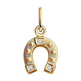 Подвеска SOKOLOV - Золото 585, Фианит (арт. 033382)