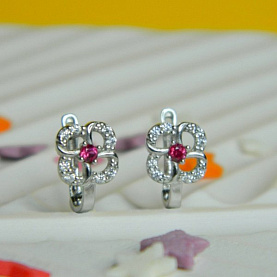 Серьги Галатея - Серебро 925, Фианит (арт. 3272.5)