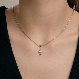 Подвеска SOKOLOV - Золото 585, Фианит (арт. 036880)