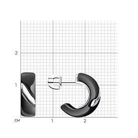 Серьги Diamant - Серебро 925, Керамика (арт. 94-122-01419-1)