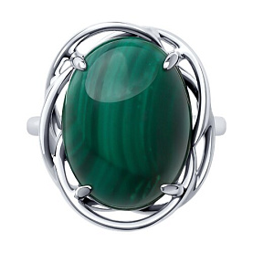 Кольцо Diamant - Серебро 925, Малахит (арт. 94-310-00912-2)