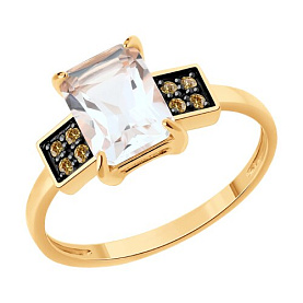 Кольцо Diamant - Золото 585, Горный хрусталь (арт. 51-310-02948-1)