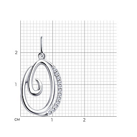 Подвеска Diamant - Серебро 925, Фианит (арт. 94-130-01378-1)