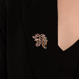 Брошь SOKOLOV - Серебро 925, Фианит (арт. 93040048)