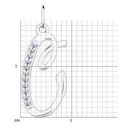 Подвеска SOKOLOV - Серебро 925, Фианит (арт. 94031376)