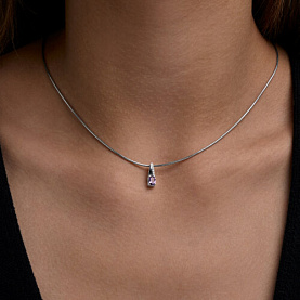 Подвеска SOKOLOV - Серебро 925, Аметист, Фианит (арт. 92030860)