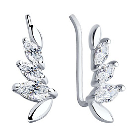 Серьги SOKOLOV - Серебро 925, Фианит (арт. 94025874)