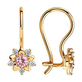 Серьги SOKOLOV - Золото 585, Фианит (арт. 024792)