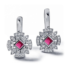 Серьги Platinum Lab. - Платина 950 (арт. ПС-275Р-02)